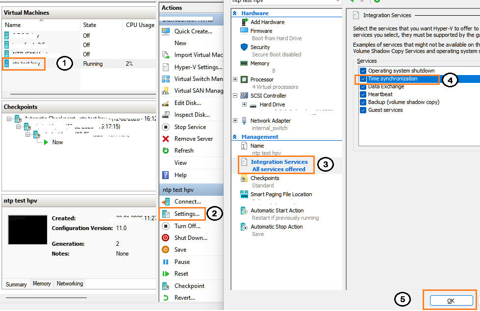 Hyper-V Time Sync