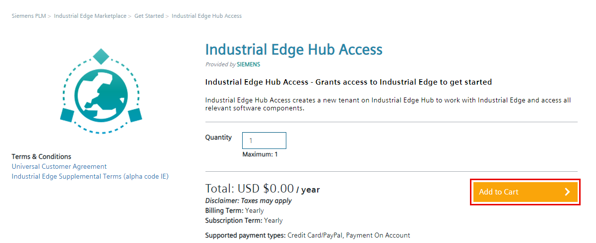 Click "Add to Cart".  The "Added to cart" pop-up opens.