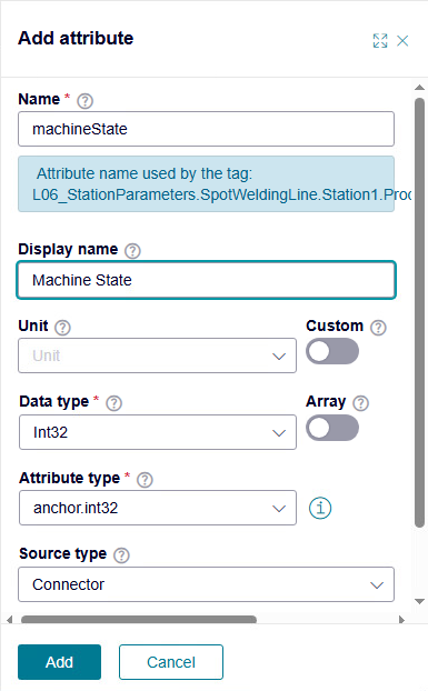 If required, change the "Name" and "Display name" of the tag.