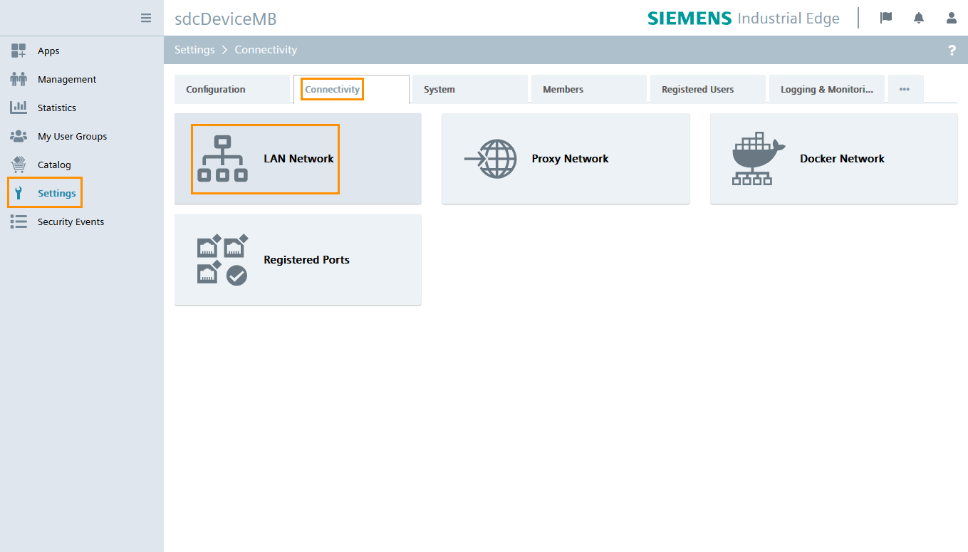 Click "LAN Network".