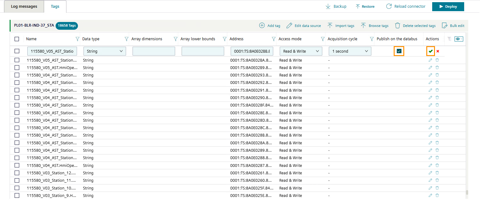 Click the green tick icon to confirm.